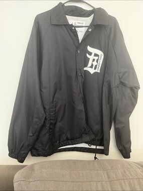 Men's Black Windbreaker Jacket with White Deftones Logo bought at concert 2017